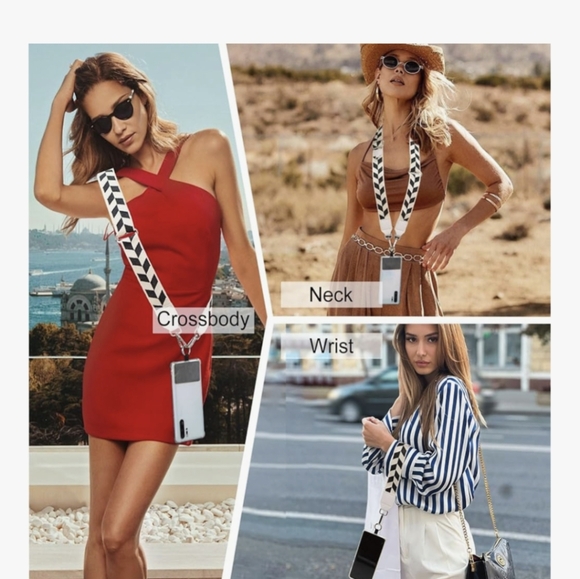 Stylish Cream Crossbody Bag with Black Strap - Picture 3 of 6